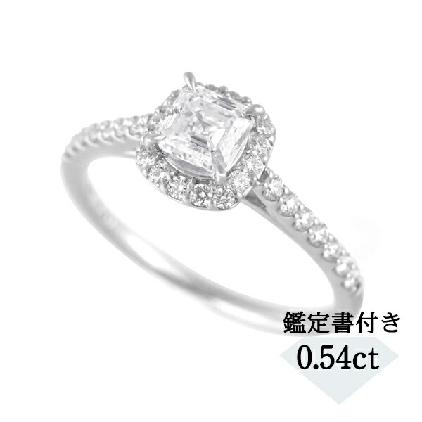 ダイヤモンド リング 指輪 プラチナ 0.54ct Dカラー VS2 GIA鑑定書付き 4月誕生石 プレゼント 天然石 京セラ