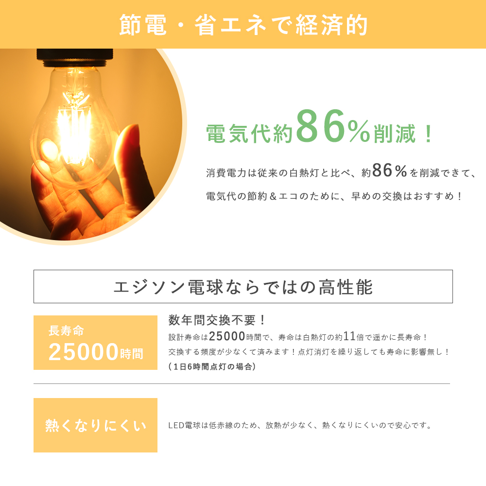 共同照明 LED電球 40W形 フィラメント E26 ボールA60