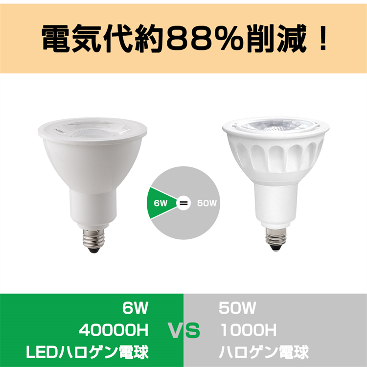 【3個セット】LED電球 E11 50W形相当 LEDスポットライト
