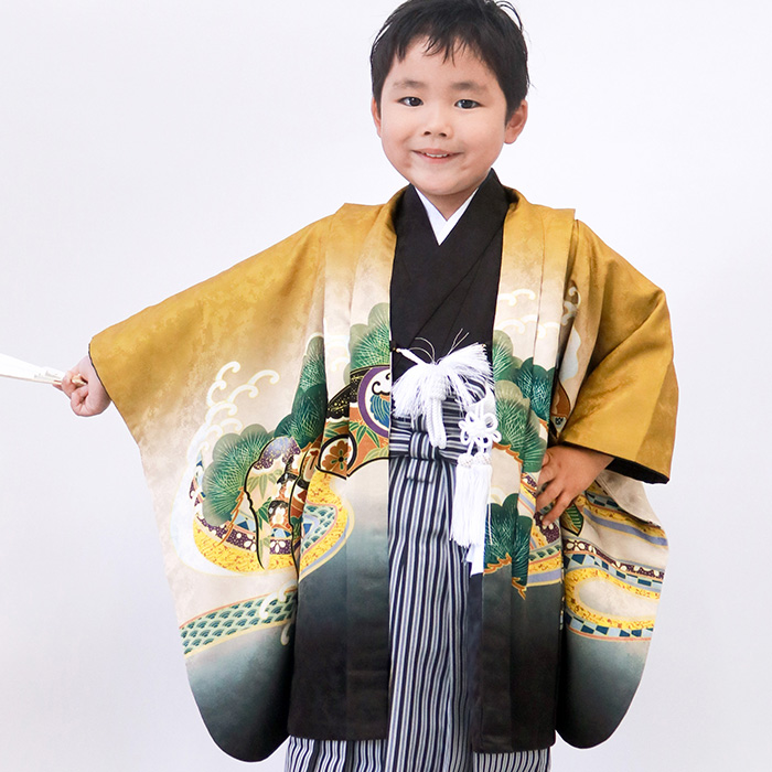七五三五歳‼️完全️フルセット‼️家からは揃えてもらう事なし草履足袋新品ついてる KYOETSU 【豪華安心12点フルセット】 七五三 着物 男の子 5歳 袴
