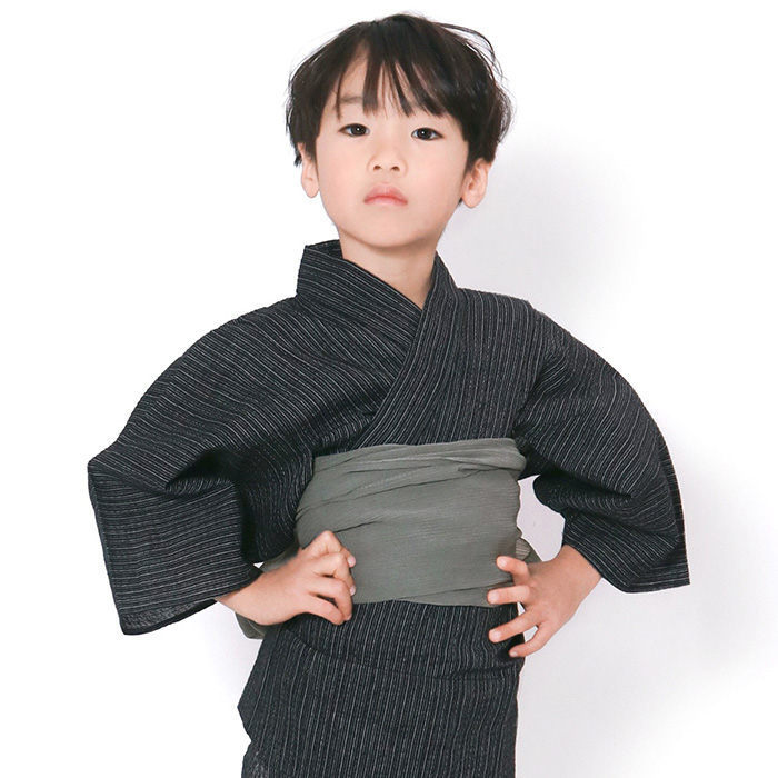 KYOETSU（京越） 【5分で簡単着付け！】 ボーイズ 浴衣セット 2点 しじ