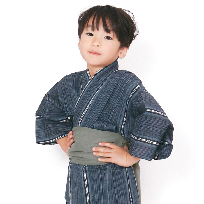 KYOETSU（京越） 【5分で簡単着付け！】 ボーイズ 浴衣セット 2点 しじ