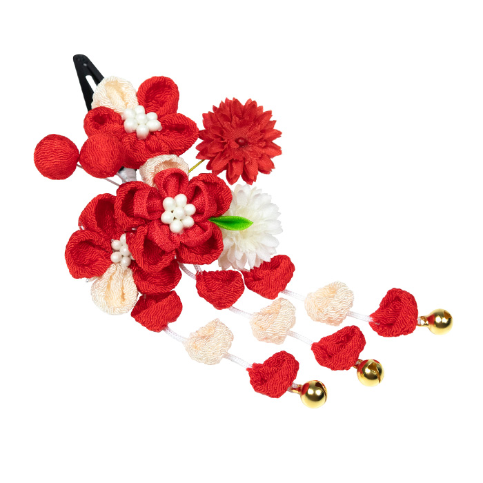 【きょんちゃん】きららあんふぁん 豪華11点セット 七五三 7歳 ＋髪飾り KYOETSU 七五三 髪飾り 1点 【 つまみ細工 A F K 】 パッチン留め 簡単