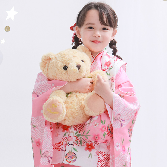 七五三　三歳被布セット　女の子 KYOETSU ( セパレート 二部式被布セット ) 簡単着付け 4点セット