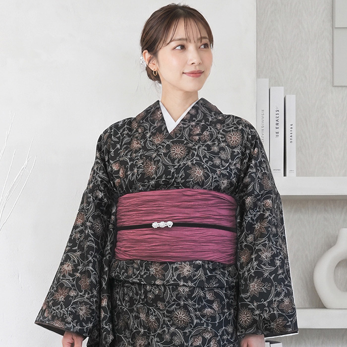 KYOETSU（京越） 1人で簡単着付け! ( 二部式着物 小紋 袷 ) セパレート 