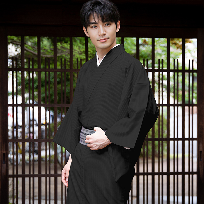 KYOETSU（京越） 袷着物 メンズ 単品販売 縞柄 (11colors S M L LL 3L