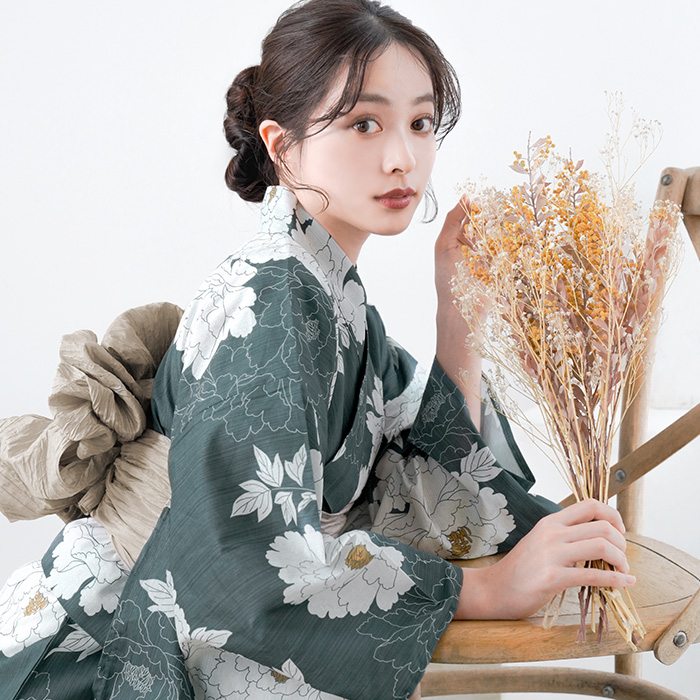 KYOETSU（京越） 1人で簡単着付け 【 ワンピース浴衣 2点セット A