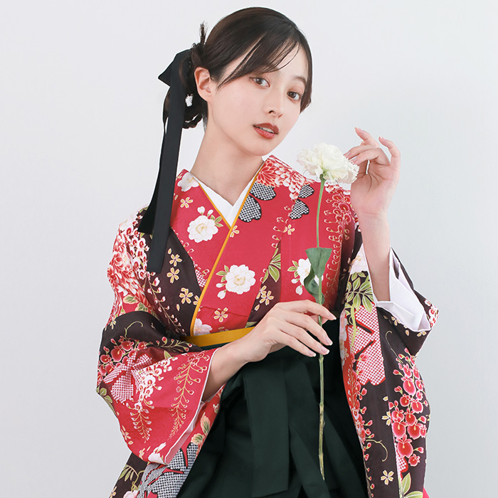 [ KYOETSU ] 簡単袴セット　5点フルセット KYOETSU（京越） 【自宅で8分！簡単着付け 動画あり】 豪華安心5点フル