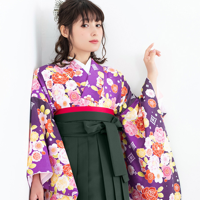 KYOETSU 袴4点セット 華やか B 袴 卒業式 レディース セット 袴