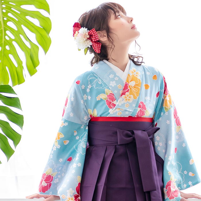 KYOETSU 袴4点セット 華やか B 袴 卒業式 レディース セット 袴