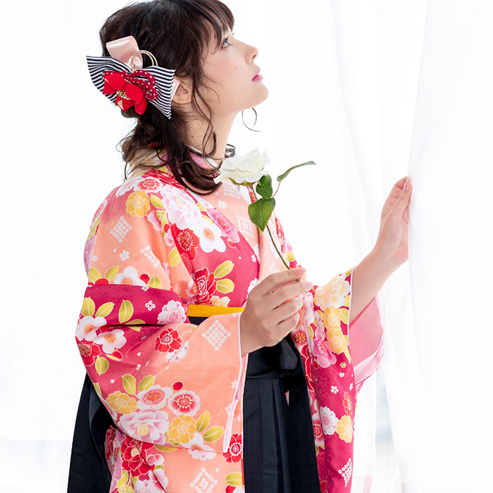 KYOETSU 袴4点セット 華やか B 袴 卒業式 レディース セット 袴