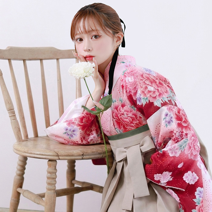 KYOETSU（京越） 袴4点セット 華やか 袴セット 卒業式 袴 セット 女性