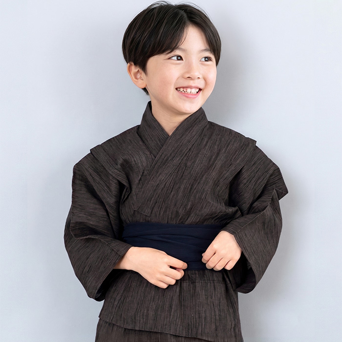 KYOETSU（京越） 【5分で簡単着付け！】 ボーイズ 浴衣セット 2点 楊柳