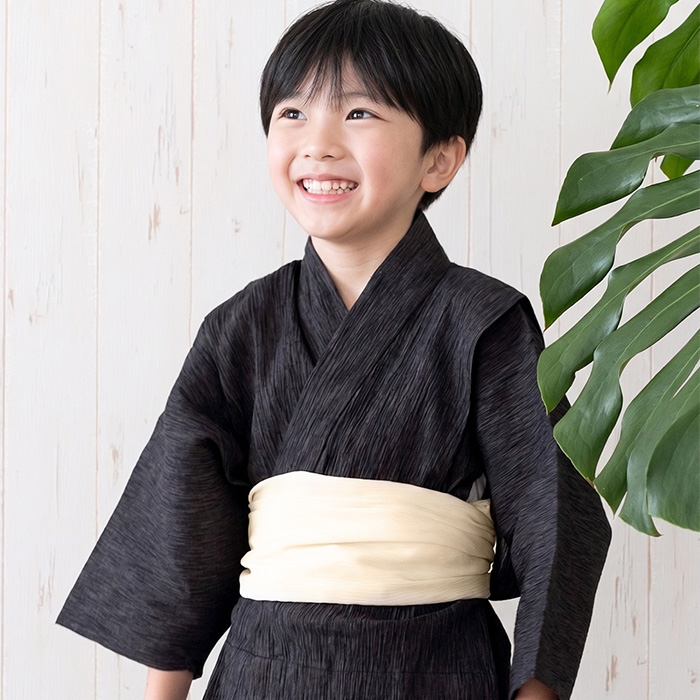 KYOETSU（京越） 【5分で簡単着付け！】 ボーイズ 浴衣セット 2点 楊柳 