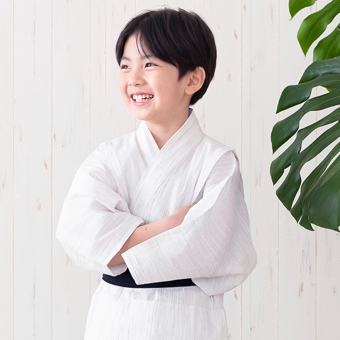 KYOETSU（京越） 【5分で簡単着付け！】 ボーイズ 浴衣セット 2点 楊柳 