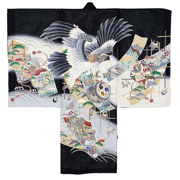 KYOETSU (産着 男の子 正絹絽) お宮参り 着物 産着 初着 正絹 絽