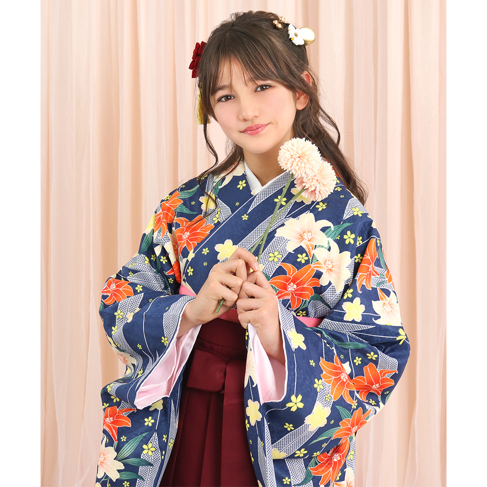 袴4点セット 華やか D ジュニア) 袴セット 卒業式 小学生 袴 セット 袴4点セット 華やか D ジュニア) 袴セット 卒業式 小学生 袴 セット