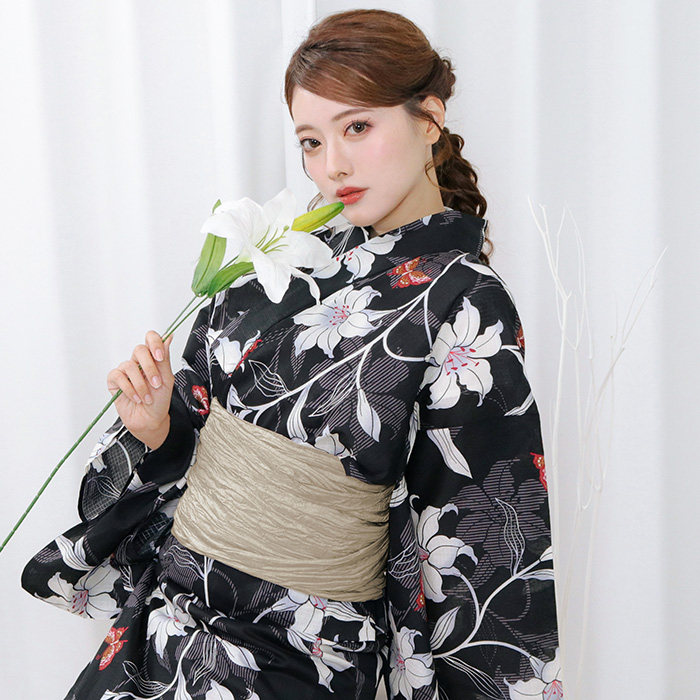 KYOETSU 浴衣 レディース セット ( 浴衣6点セット レトロD) 【1