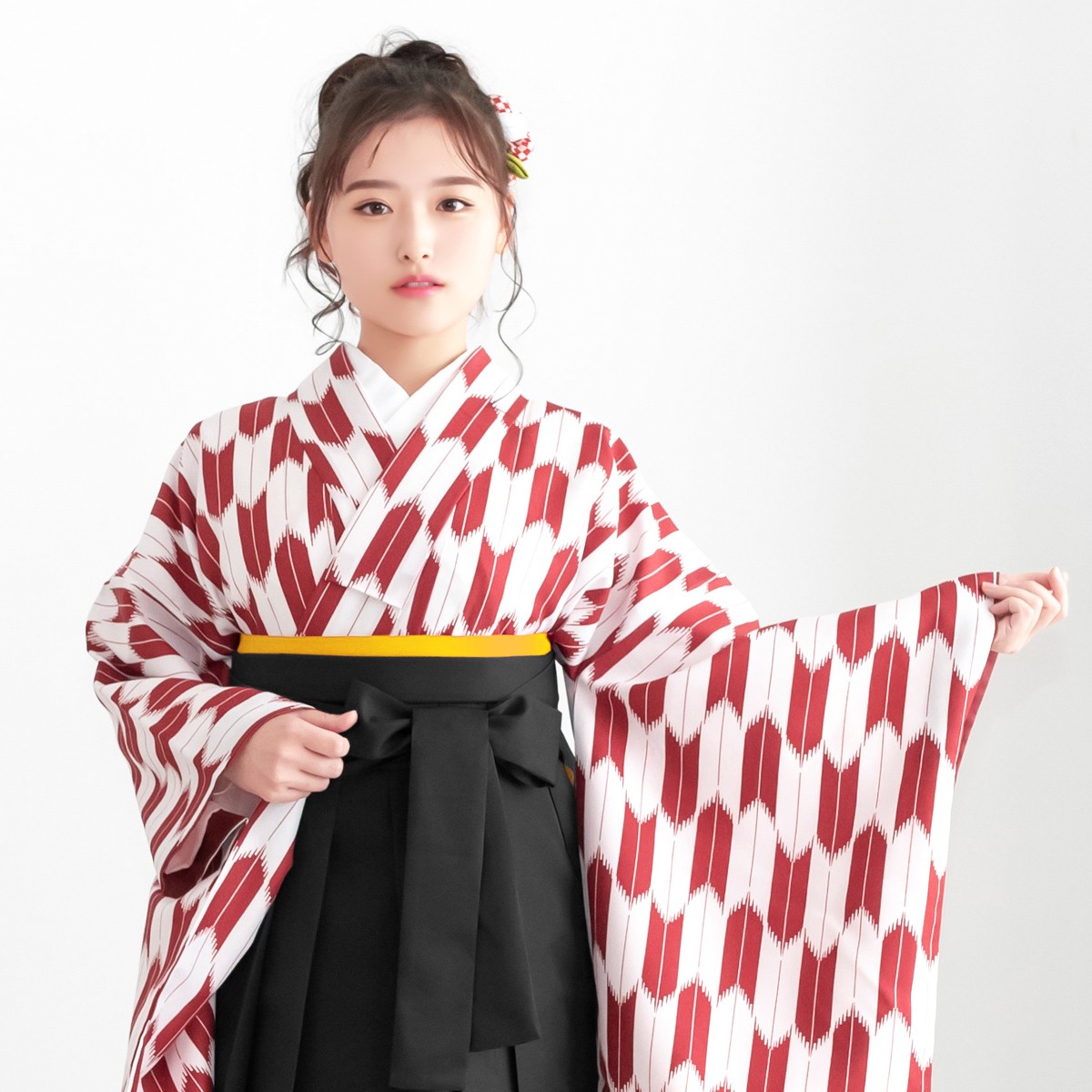 袴4点セット 矢絣 ショート M) 袴セット 卒業式 袴 セット 女性 