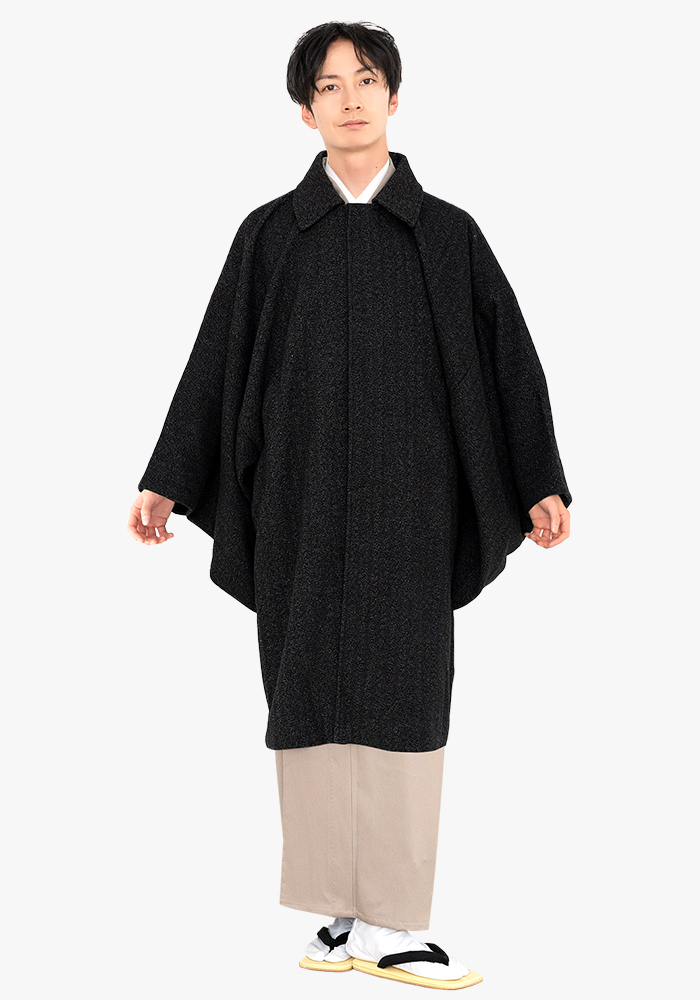 (角袖コート) 着物 コート 角袖 4colors ウール混 男性 メンズ 冬 和装コート 和装 防寒(rg)
