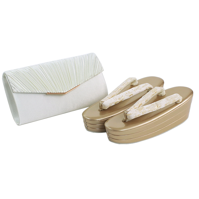 KYOETSU（京越） ( クラッチバッグ草履セット) 草履バッグ 振袖 3段