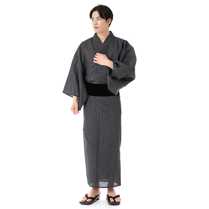 KYOETSU（京越） 浴衣 セット メンズ 【 浴衣セット 4点 しじら C