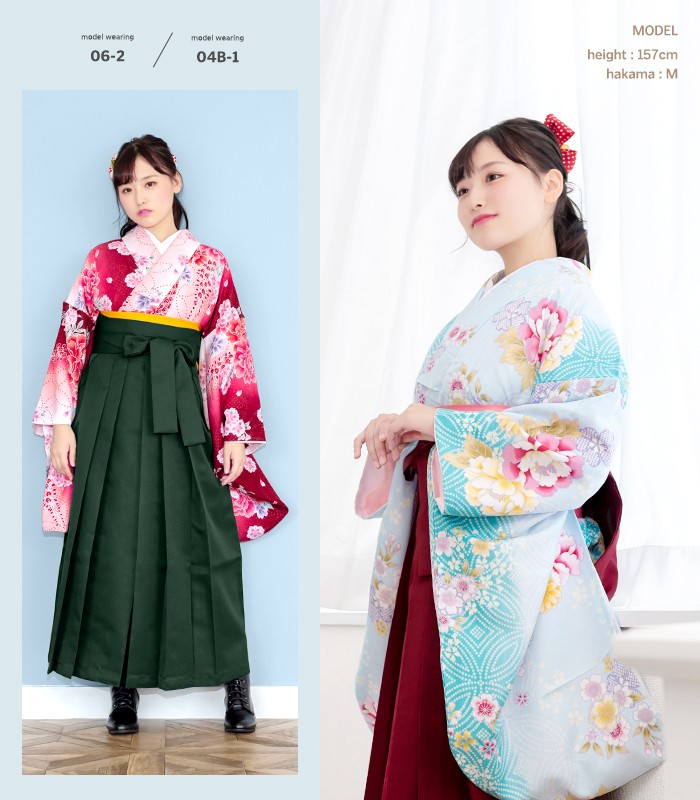袴3点セット 華やか A) 袴セット 卒業式 袴 セット 女性 18colors 