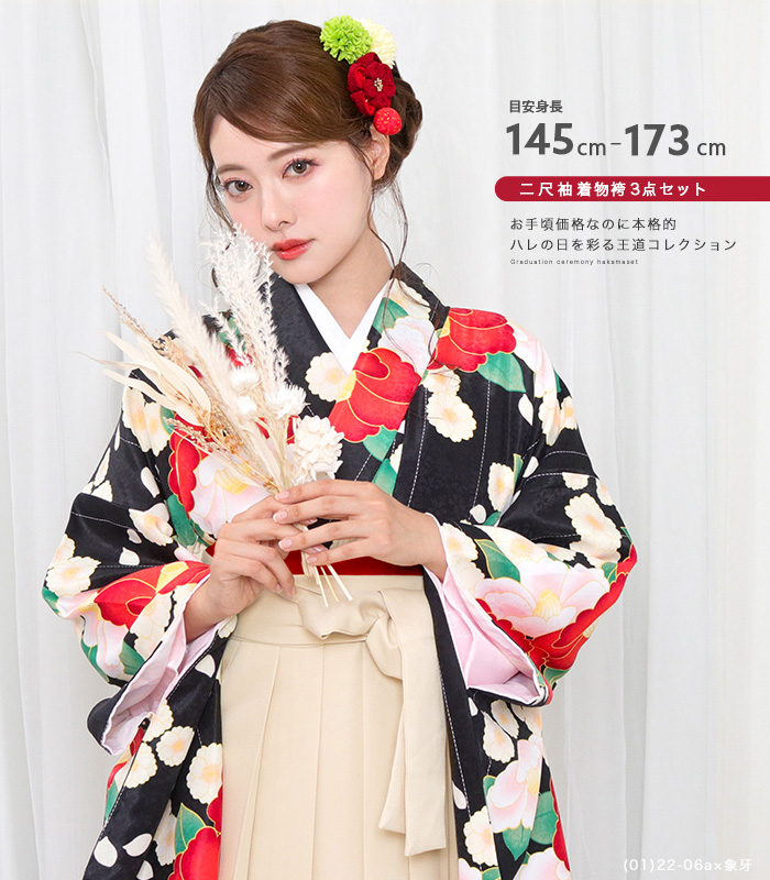 (袴3点セット 華やか D) 袴セット 卒業式 袴 セット 女性 16colors 