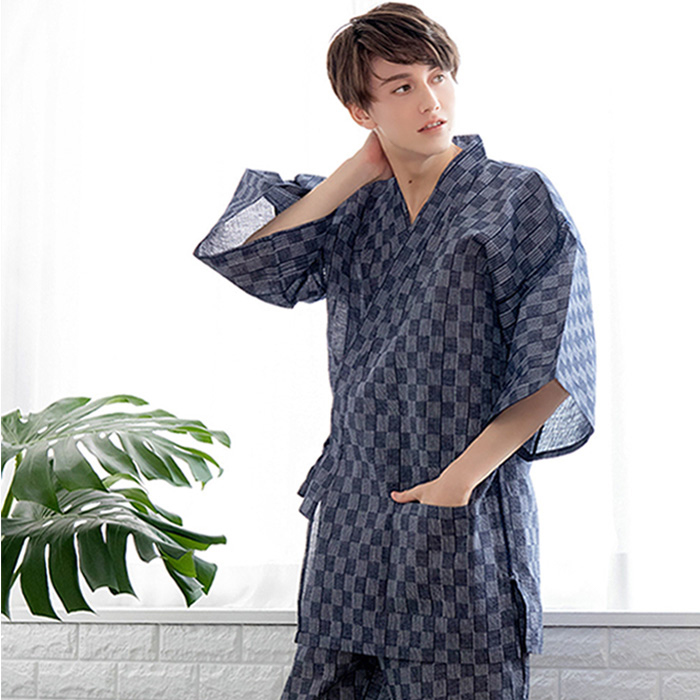 甚平 メンズ メンズ甚平 浴衣 【 綿麻しじら甚平単品 18色展開 】 麻 綿 ギフト プレゼント 誕生日 お父さん 父の日 おしゃれ 実用的 パジャマ 部屋着 (rg) | KYOETSU | 12