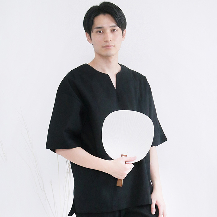 KYOETSU（京越） 甚平 メンズ【 キーネックタイプ 】長ズボン 半ズボン 