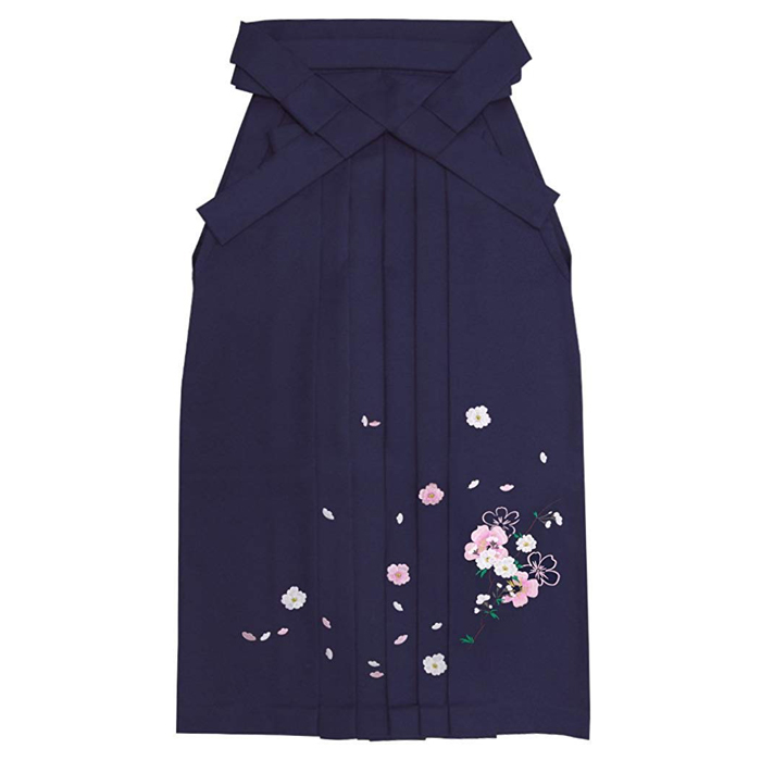 406Q15 ふくよかサイズ 刺繍 女袴 赤紫 (紐下丈91.5cm)◯卒業式