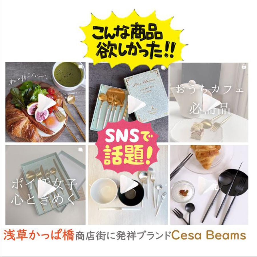 Cesa beams カトラリーセット 食洗器対応 プラチナシリーズ3本 カトラリー おしゃれ クチポール風 スプーン フォーク ナイフ 食器 (/=新中3/) 関連画像3