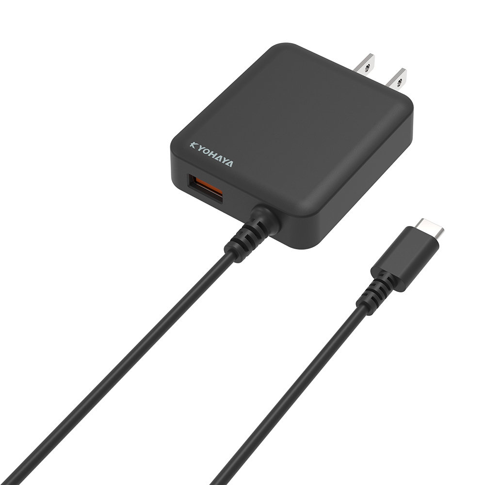 KYOHAYA USB充電器 30W タイプC 1.5m PD/QC 急速充電 薄型 AC