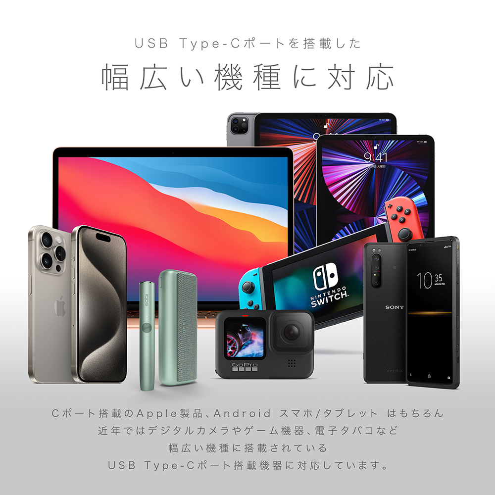 充電できる スマートフォンショルダーストラップ USB Type-C to C ケーブル レディース メンズ くすみカラー PD60W 急速充電 各種対応 USB-C充電ケーブル RTSTR3 | KYOHAYA | 15