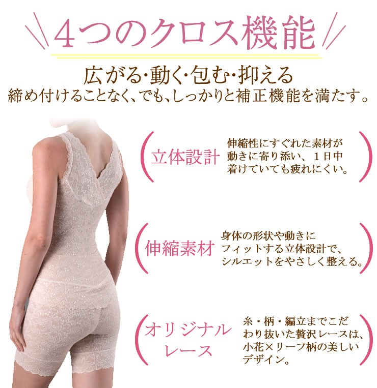 美・REINE オリジナル総レース ボディシェイパー (美レーヌ 下着