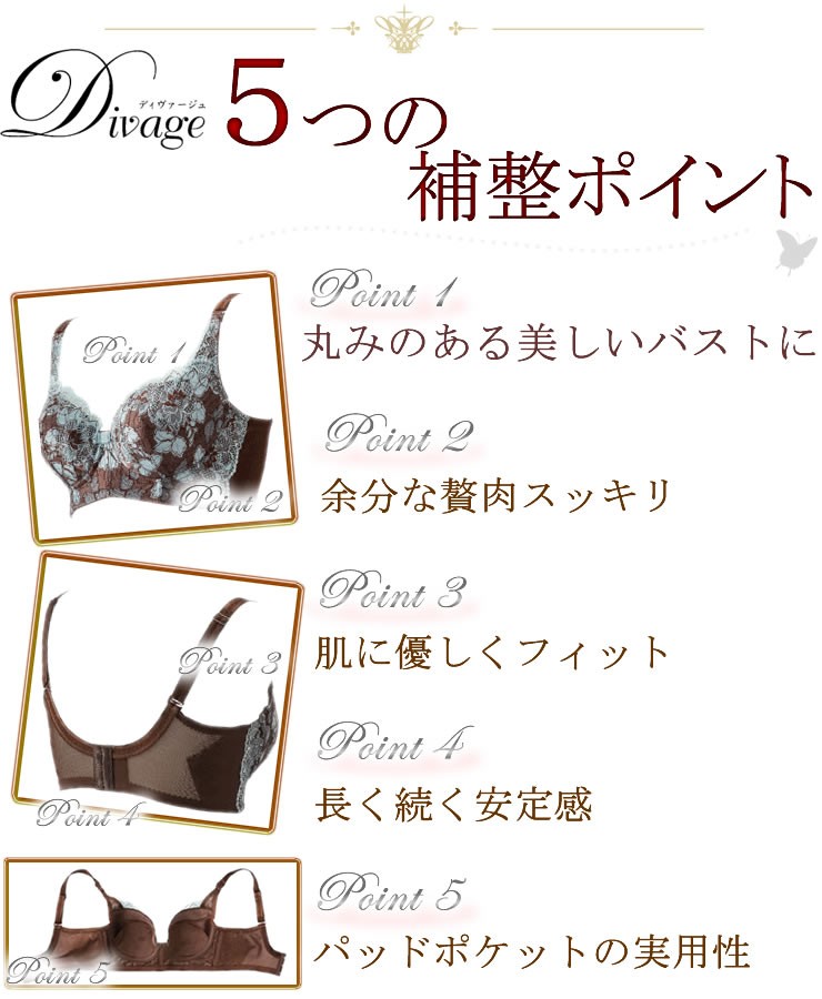 最高級 ディヴァージュ Divage 3 4カップブラジャー光電子 Www Instantupright Com