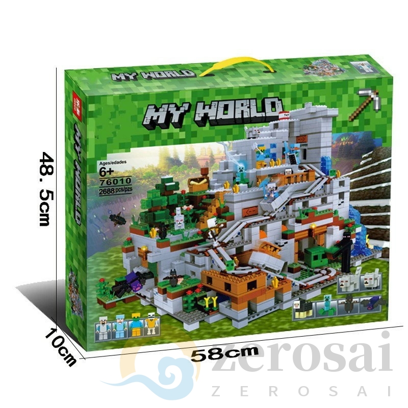 ブロック おもちゃ マイクラ風 豪華版 山の洞窟 2688PCS 互換