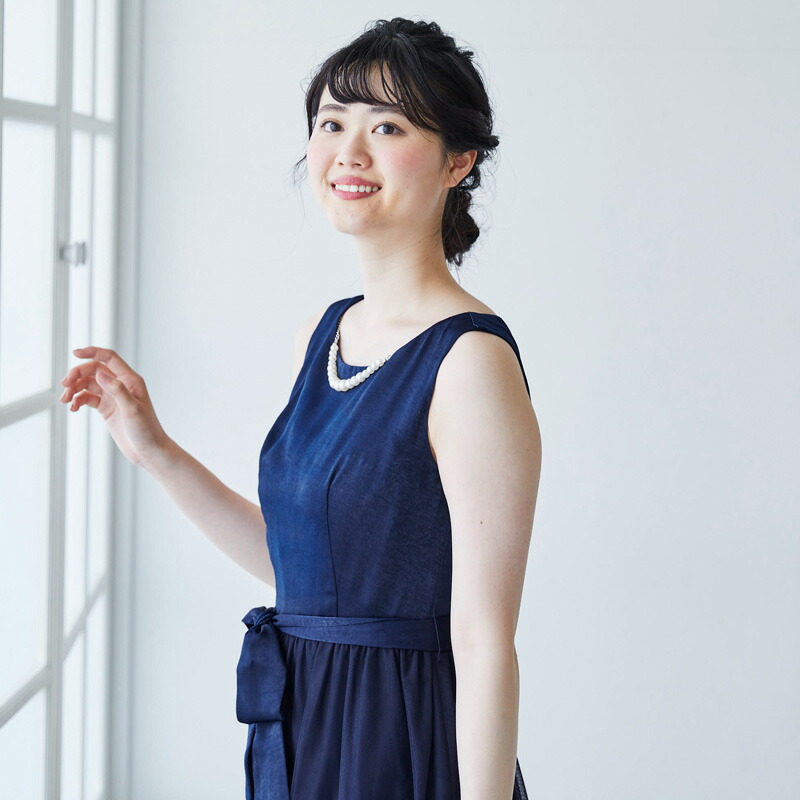 未使用 CELTIC ノースリーブ リボン ドレス 9 M ネイビー 未使用 CELTIC ノースリーブ リボン ドレス 9 M ネイビー
