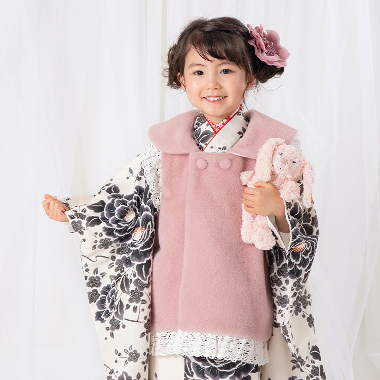 ３歳　七五三用着物と被布　6点セット　画像追加しました。 七五三 着物 3歳 被布セット 女の子6点フルセット 着付けマニュアル