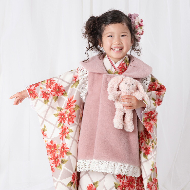 七五三 着物 3歳 被布セット 女の子6点フルセット 着付け