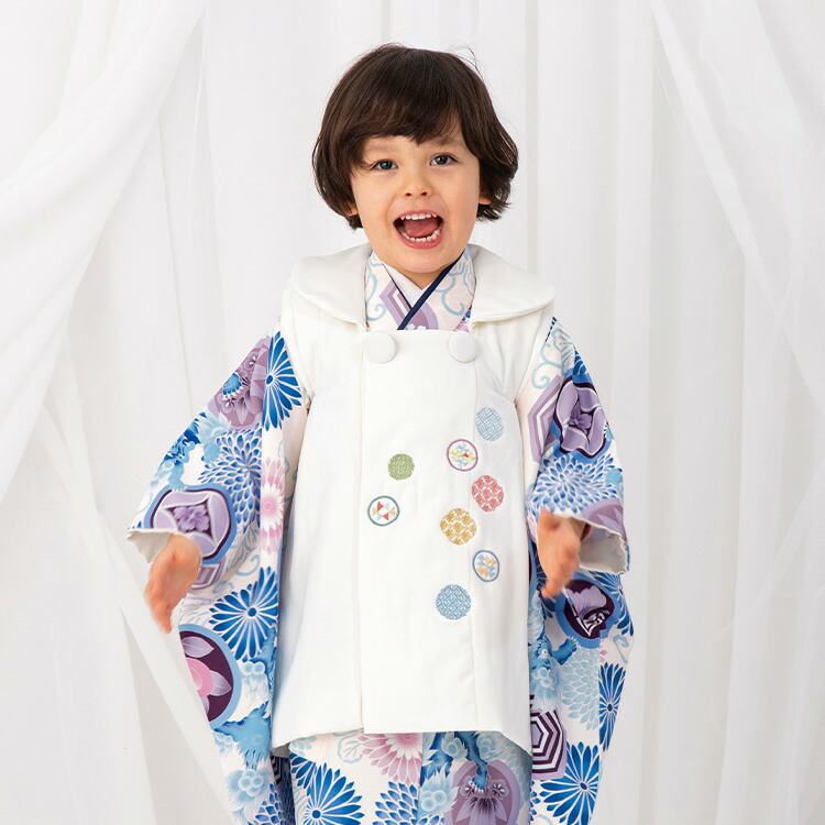 七五三 着物 3歳 被布セット 男の子5点フルセット 着付けマニュアル