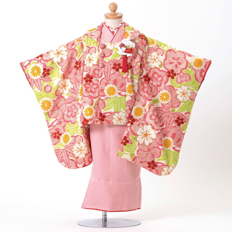 七五三 着物 3歳 被布セット 女の子 フルセット 着付けマニュアル付き