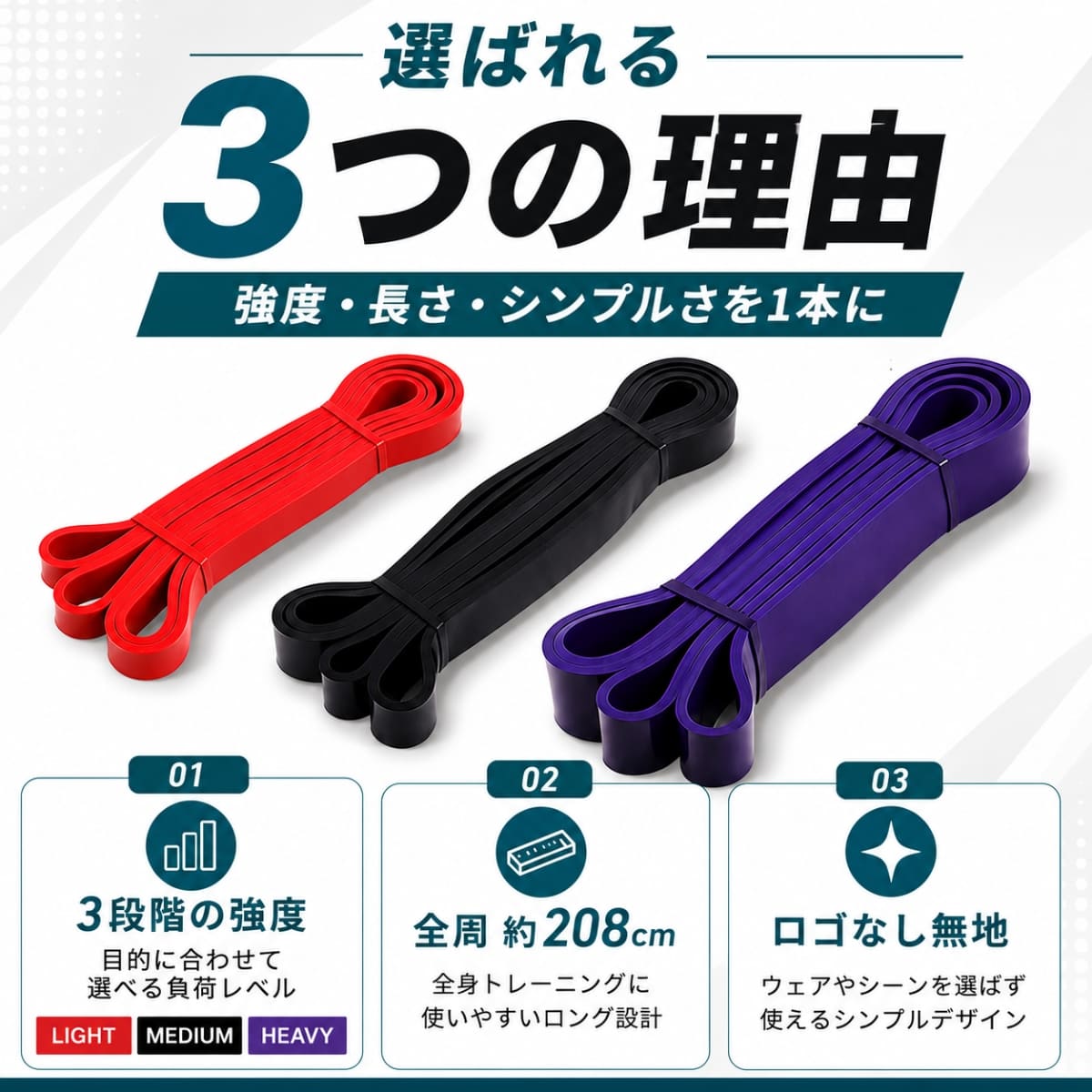 トレーニングチューブ ロング 筋トレ チューブ 懸垂チューブ 懸垂補助
