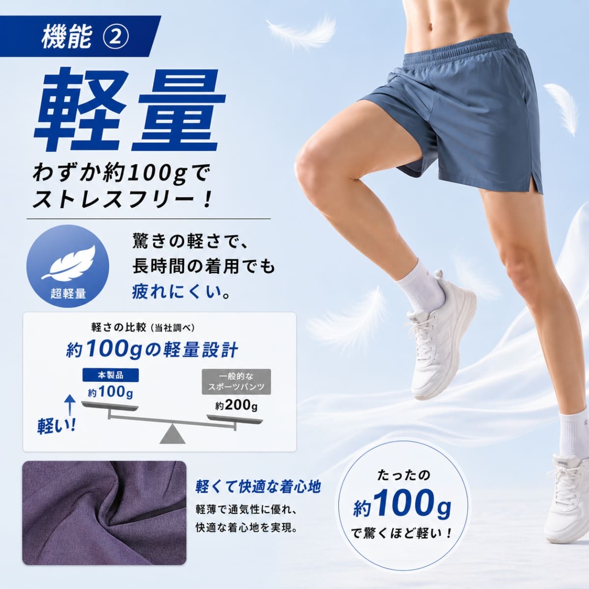 ランニングパンツ インナーなし ランパン メンズ レディース ショート丈 ランニングウェア ショートパンツ 軽量 速乾 短パン 春 夏 関連画像5