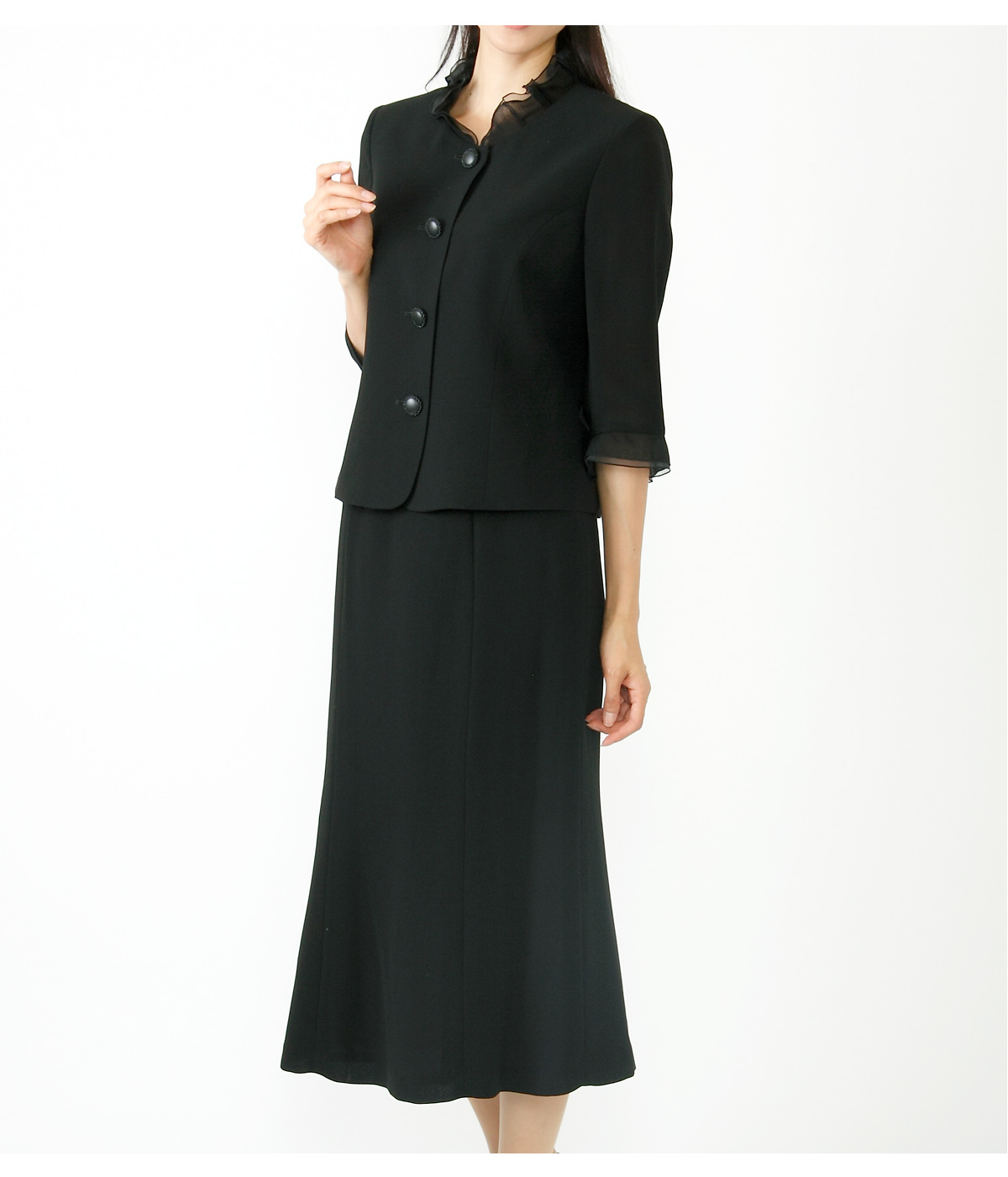 ブラックフォーマル 夏 喪服 レディース 夏用 礼服 スーツ 40代 50代