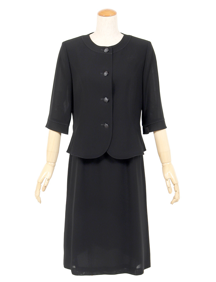 ❤️高級、夏喪服兼用5部袖スーツ♡ブラックスーツ♡美品 Amazon.co.jp: [ルルコ] 喪服 レディース ブラックフォーマル 夏
