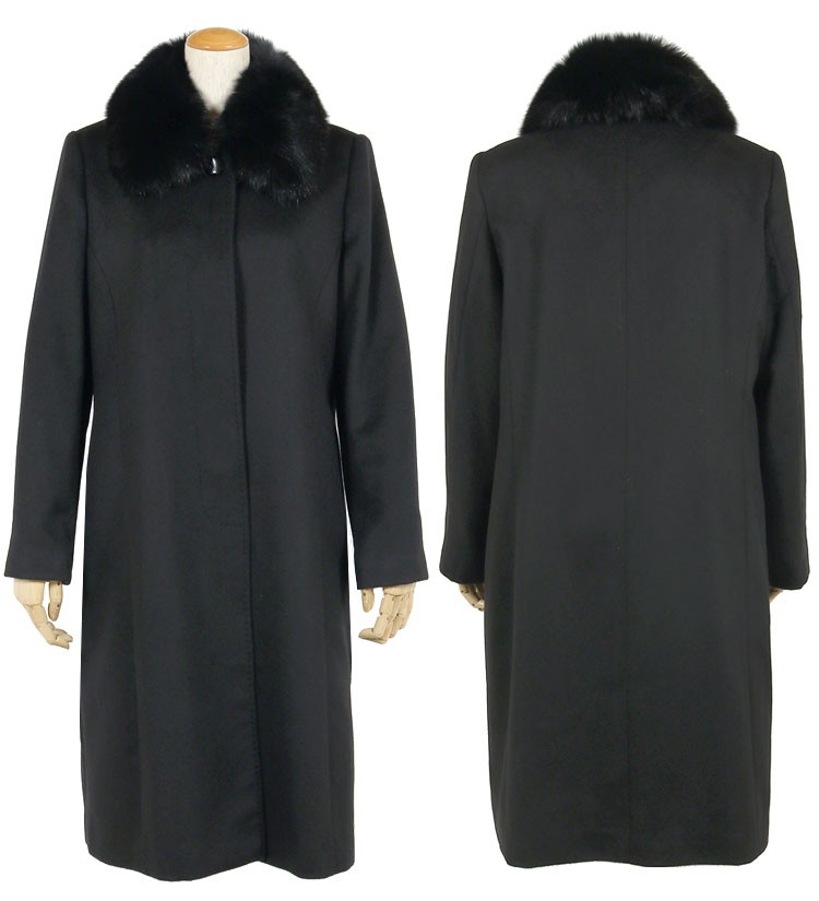 カシミヤコート 黒 M L LL フォーマルコート カシミヤ 100