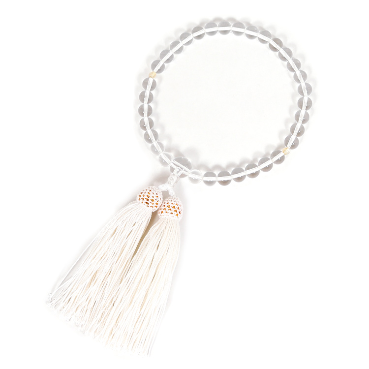 数珠 念珠 女性 水晶 トパーズ 京念珠 珠数 じゅず 略式数珠 桐箱入り