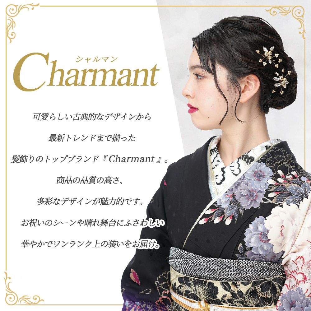 振袖フルセット　【髪飾り付き】 成人式 振袖 髪飾り 2点セット 振袖用 髪飾りセット Uピン ヘア