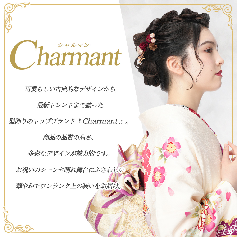 専用 振袖フルセット 髪飾り付き kimono cafe（キモノカフェ） 振袖用髪飾り 7本セット 24W110 赤